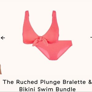 The Ruched Plunge Bralette & Bikini Swim Bundle